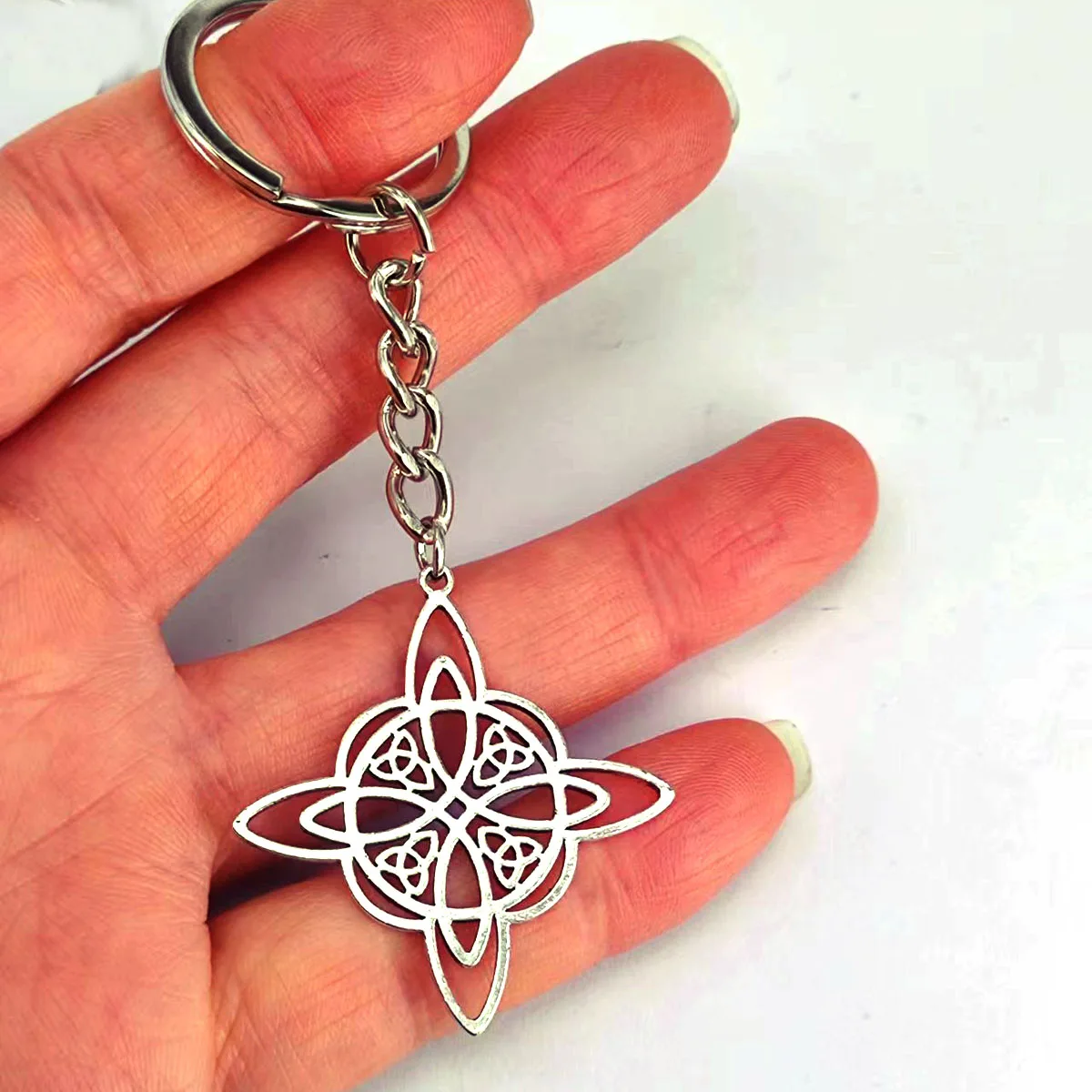 Witch Double Celtic Triangle keychains for gift