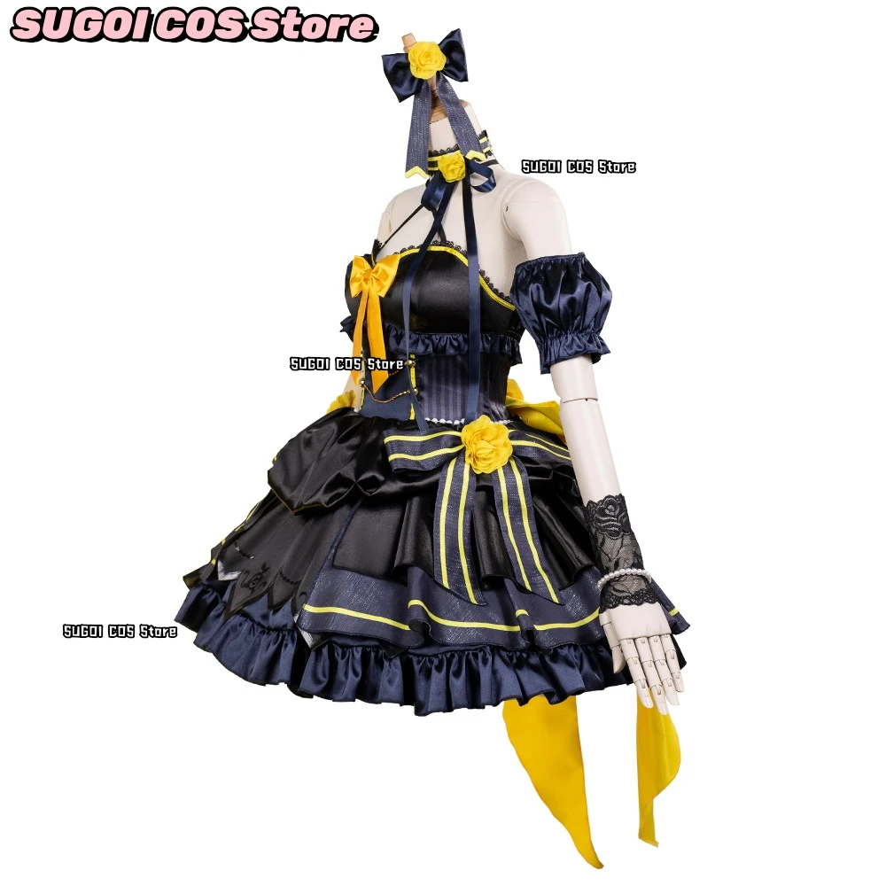 Anime LoveLive! Nijigasaki High School Idol Club Nakasu Kasumi Cosplay Costume Demon Group Goth Lolita Dress Wig Woman Party Set