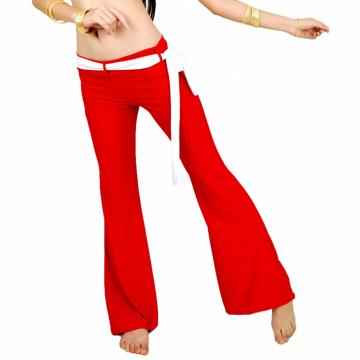 

Wholesale High Quality Low Price Women Girls Practice Belt Flared Belly Dance Pant