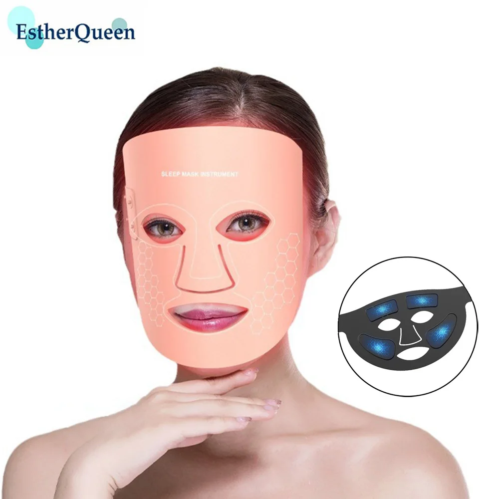 

EstherQueen Beauty Mask with Hot Compress,Vibration Massage for Skin Care,Wrinkle Removal,V Face Shaping,Relieve Fatigue,Relax