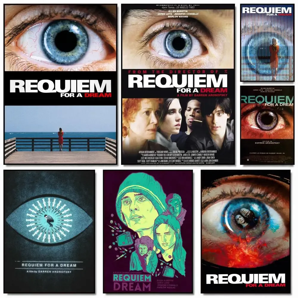 classic movie R-Requiem for a Dream-M Poster Removable Wall Sticker for Home Cafe Bar Office Interior Decor
