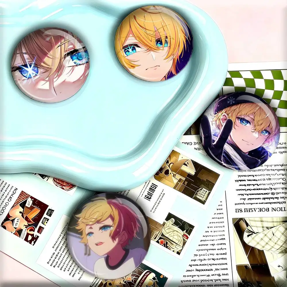 Anime O-Oshi no Ko A-Aqua  25 32 44 58 75mm Badges Personalized Round Brooches Pins Accessory Gift