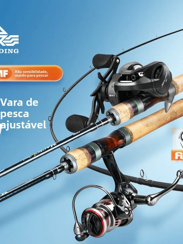 cana-de-pescar-handing-ding-fantail-mouth-bullet-fibra-de-carbono-punta-suave-longitud-compacta-dos-piezas-larga-d