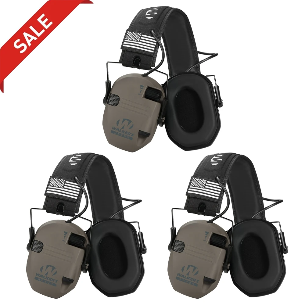 

3pcs Set!Electronic Shooting Ear Protection with Sound Amplification, Slim Active Noise Reduction Earmuffs for Gun Range