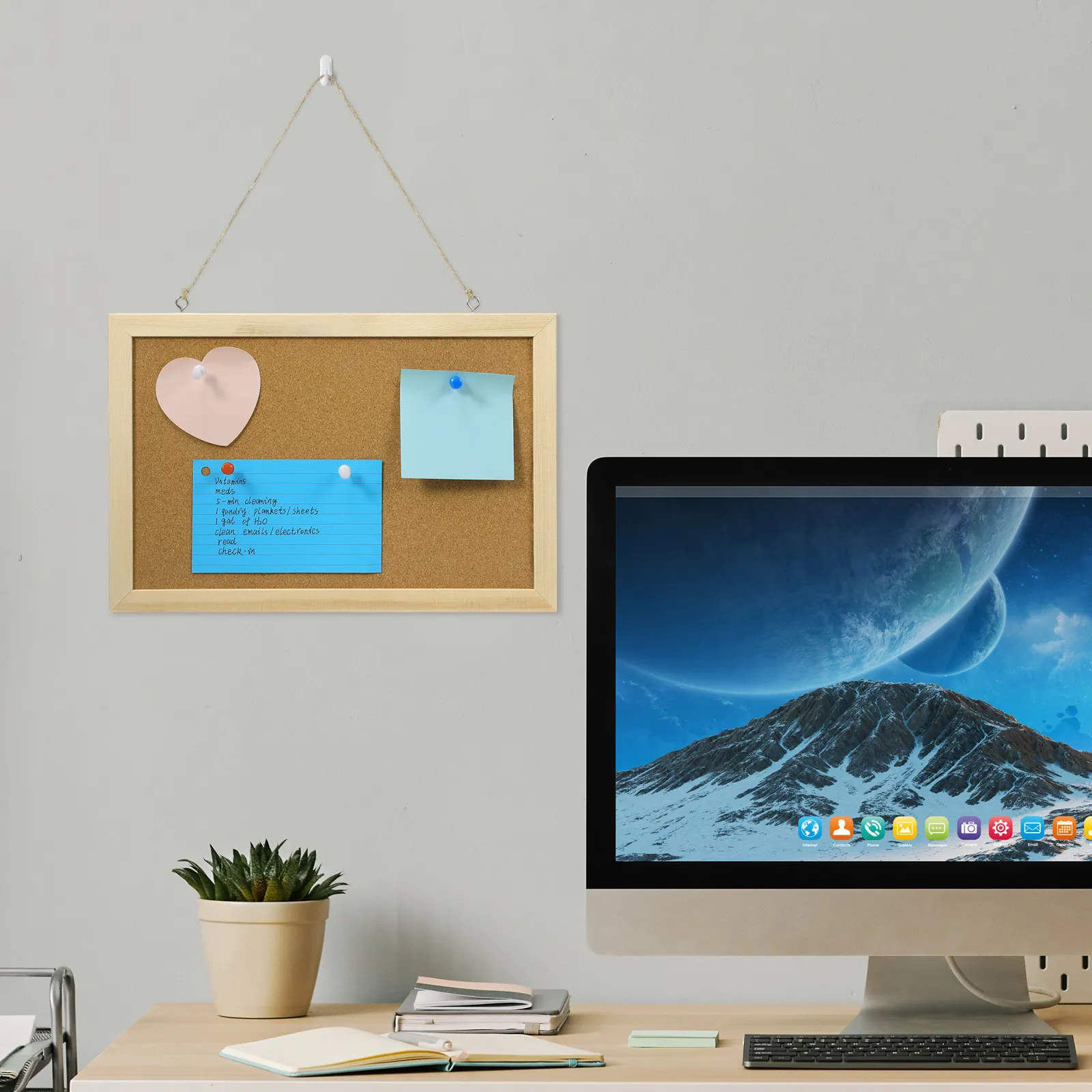 

Доска для заметок из пробки: стильная, долговечная, настенная, для дома, офиса, школы, учебы, отличная идея для подарка