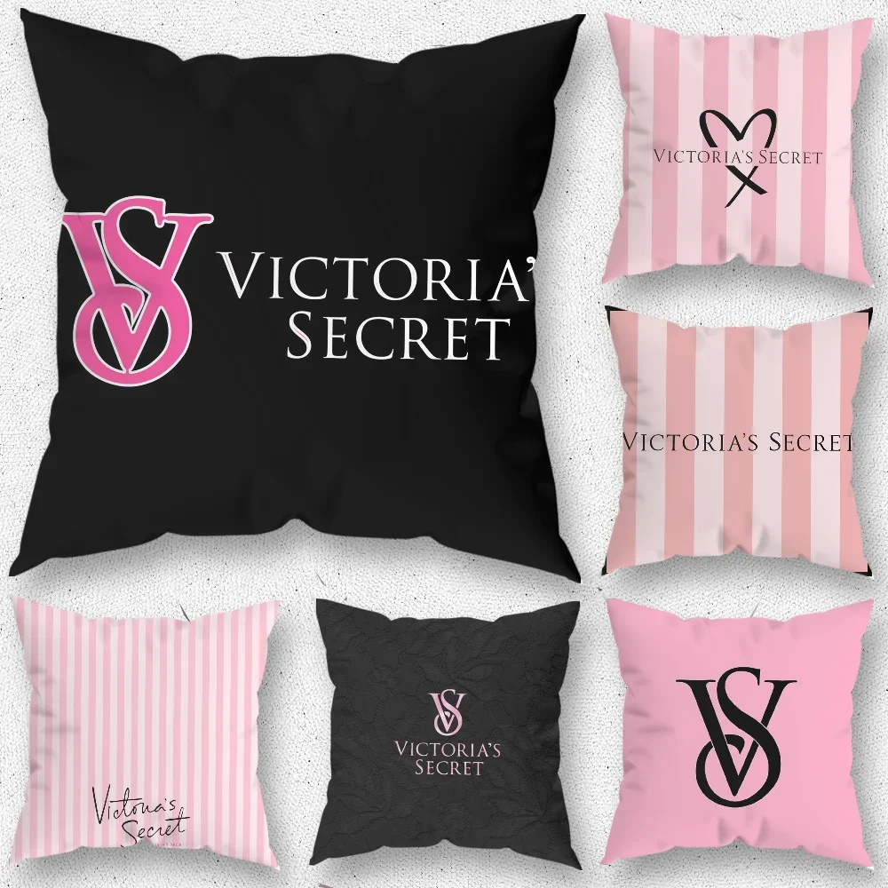 PINK ART Pillow Case For Home Bedroom Room Decoration Living Room Sofa V-Victorias-VS-Secret-S Cushion Cover Suitable