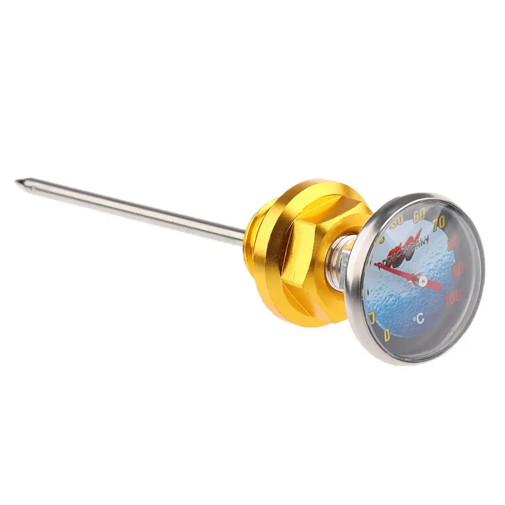 

Motorcycle ATV Oil Tank Dipstick With Temp Gauge Meter Measure Fuel Tank Temperature Oil Capacity for 110cc 125cc Dirt Pit Bike