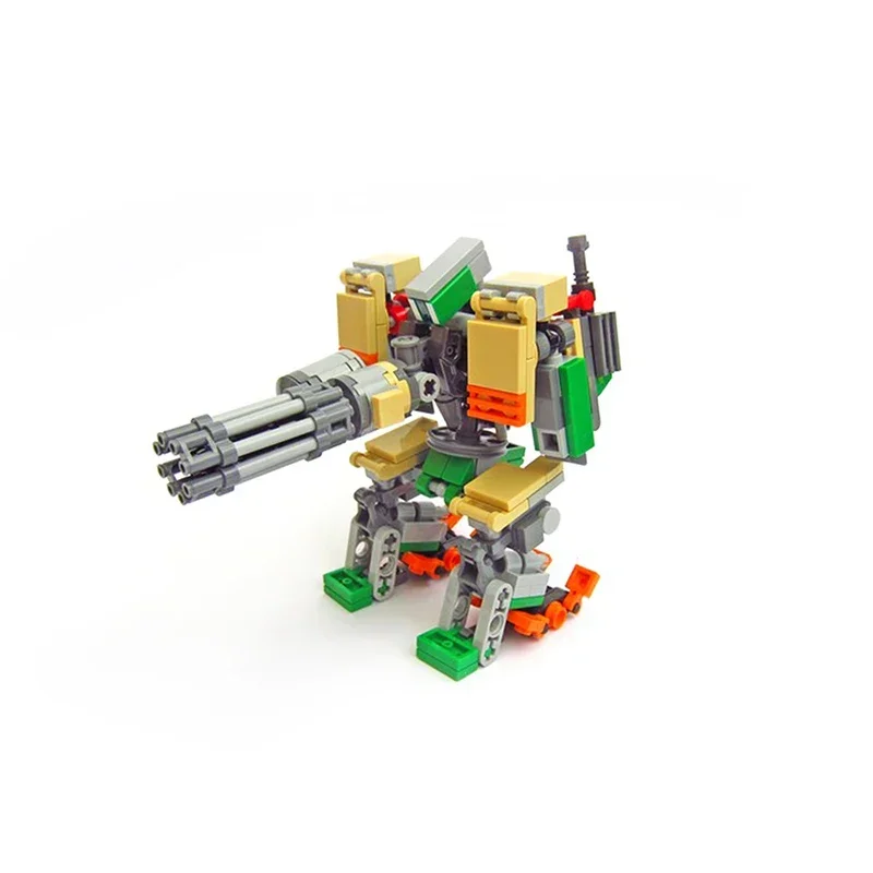 Игрушка из строительного блока Mecha, экшн-фигурка Gatling Machine Destroyer Arms, бассионный робот-головоломка, игровая модель «сделай сам» для коллекции дисплеев