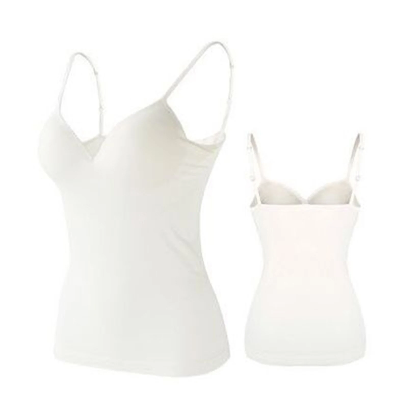 Women Tank with Built-in Bra Wireless Sleeveless Base Casual Vest for Women Formal Daily Party Ball