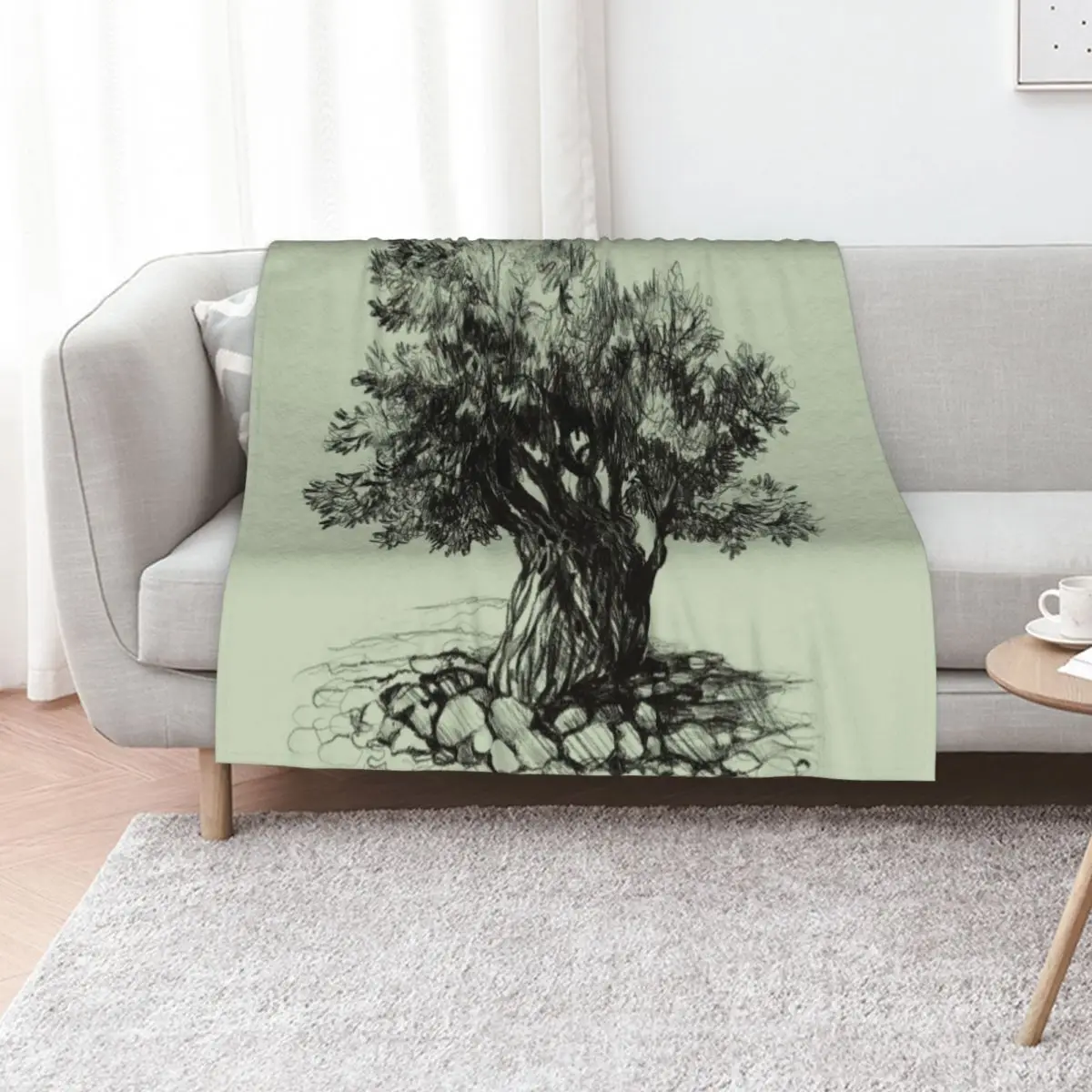 

Old olive tree Throw Blanket Bed For Sofa Thin Thermals For Travel warm winter Blankets