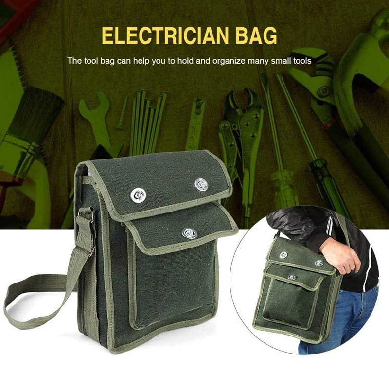 Electrician Storage Bag Tool Kit Repair Kit One-Shoulder Communication Plumber's Bag Can Store Flashlight Keys