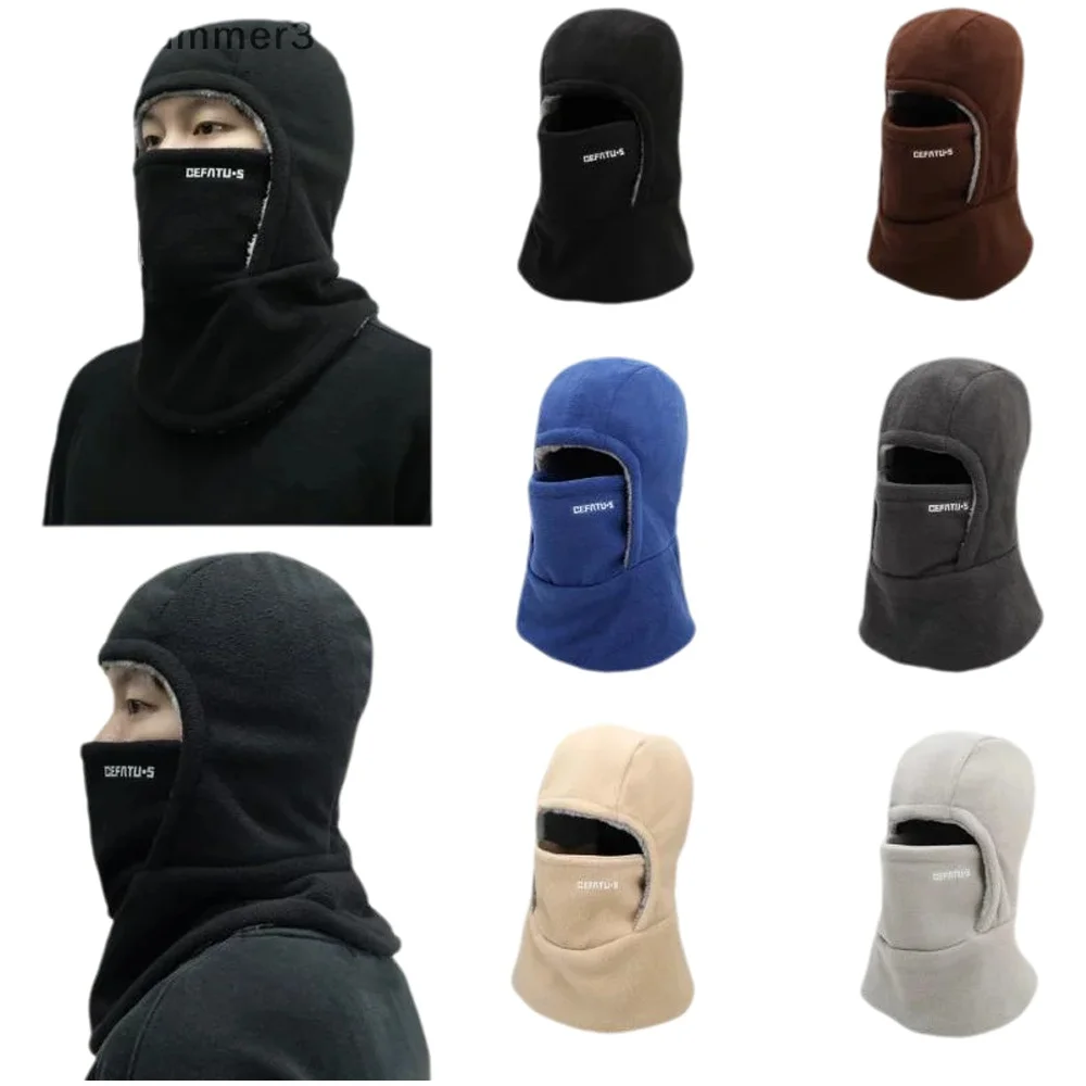 AliExpress WRELS Fleece Balaclava Cycling Cap Cold-proof Windproof Warm Hood And Hat Thicken Thermal Ski Windproof Cap Women Men