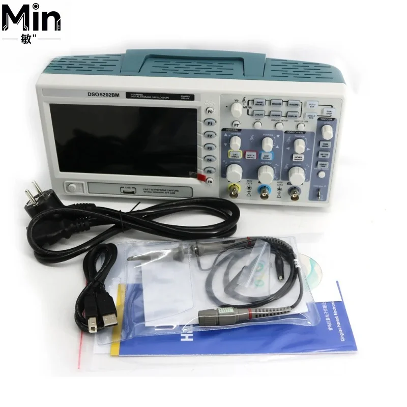 New DSO5202BM 200MHz 2 Channel 1GSa/s Sampling Rate Benchtop Digital Automotive Oscilloscope with USB LCD Display