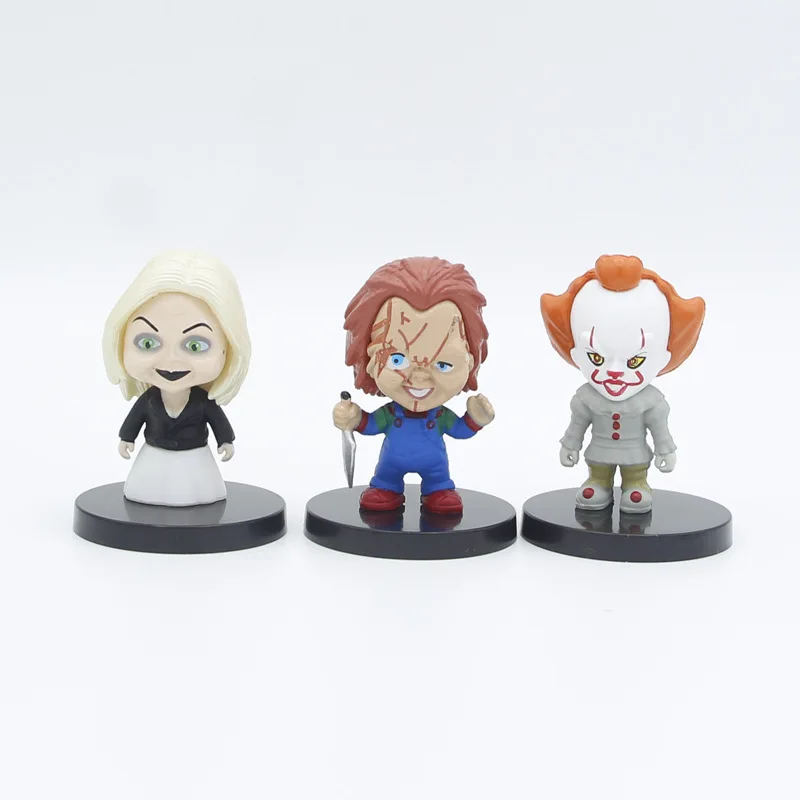 10 pz/set personaggi del film Horror V per Vendetta Chucky Freddy Jason spaventoso Saw PVC Action Figures Toys