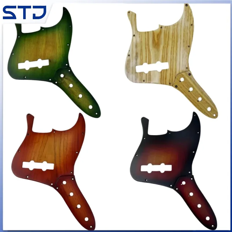 JB Jazz Bass Ailanthus wood 10 Holes 5 String  Guitar SSH Pickguard Pick Guard & control plates Scratch Plate parts