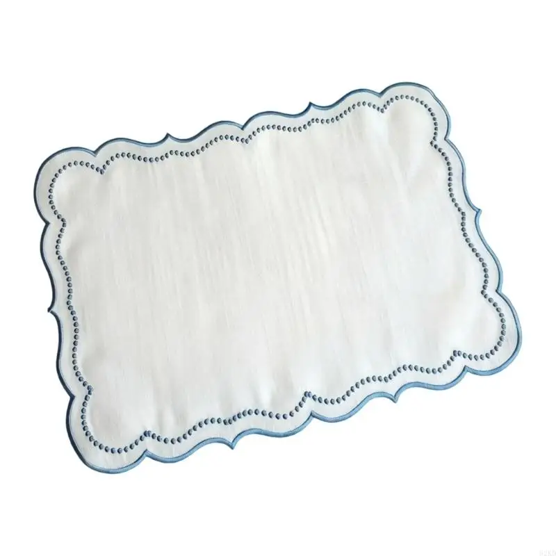 62KD Decorative Embroidered Table Mat Nonslip Polyester Kitchen Placemat For Stylish Home And Offices Use