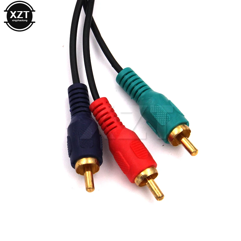 3ft 1m HDMI-compatible Male to 3 RCA Video Audio AV Adapter Cable 3RCA Stereo Converter Component for TV Set-Box DV DVD PC