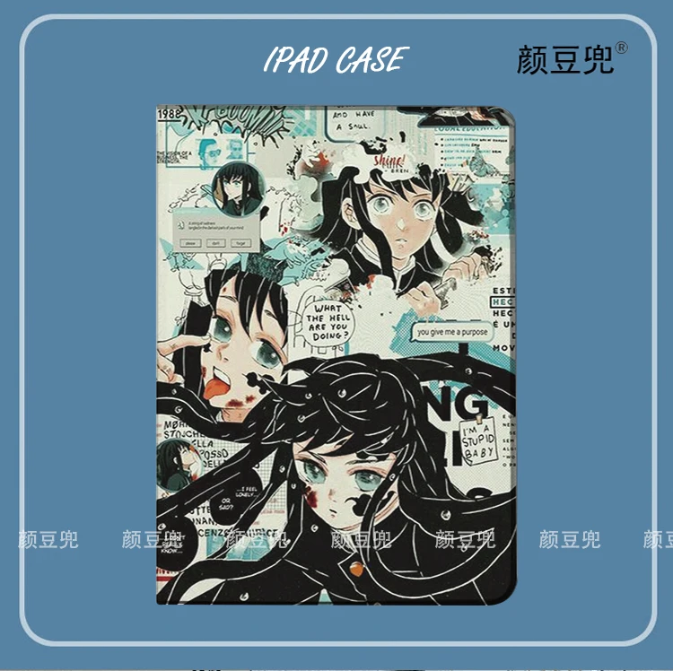 Anime Case Tokitou Muichirou Kawaii Case For iPad Air 4 5 10.9 Mini 5 6 For 2022 Pro 12.9 11 Case Luxury Silicone