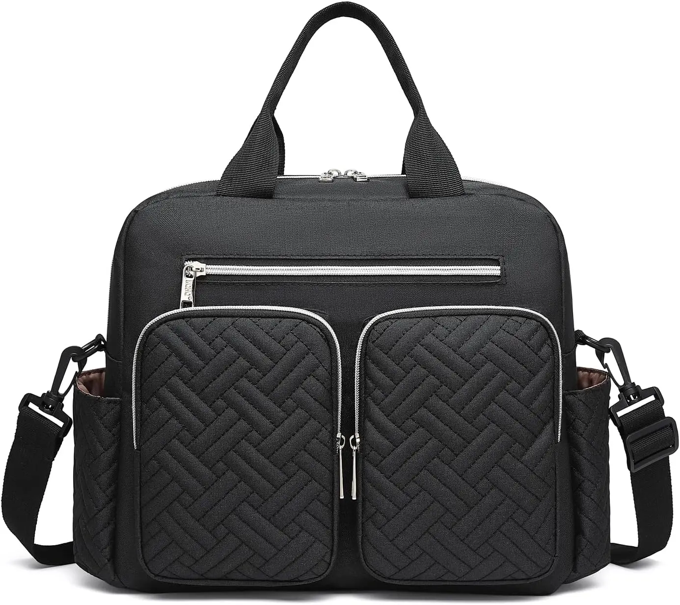 Bolsa impermeable para pañales KONO, ligera e impermeable, con compartimento aislante, se puede fijar al cochecito para los padres