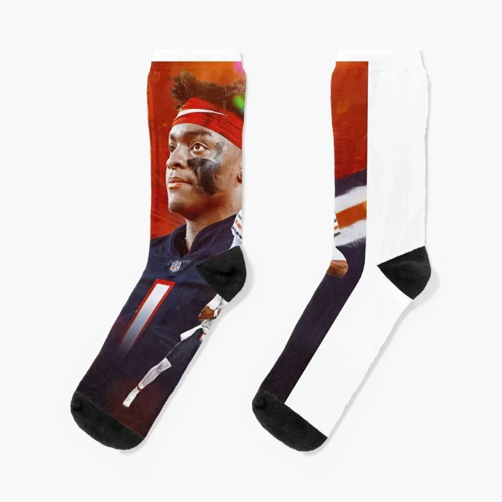 

Justin Fields Socks professional running essential custom sports Socks For Man Women's