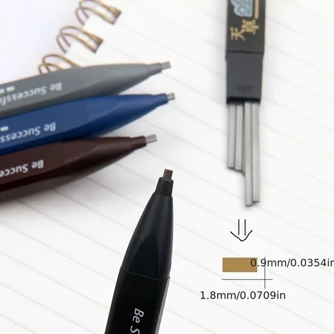 3 простых карандаша и 48 грифелей, механический карандаш 2B с черным грифелем, грифель не требует заточки (смешанные цвета) топ 10 карандаш без заточки - №3