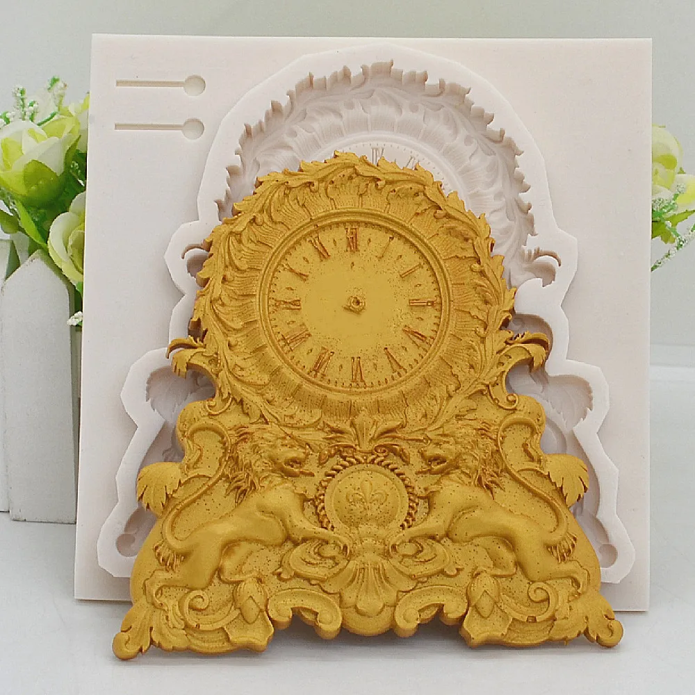 Clock Silicone Mold Handmade DIY Cake Chocolate Candy Decoration Mold Home Kitchen Baking Tool Fondant Mold