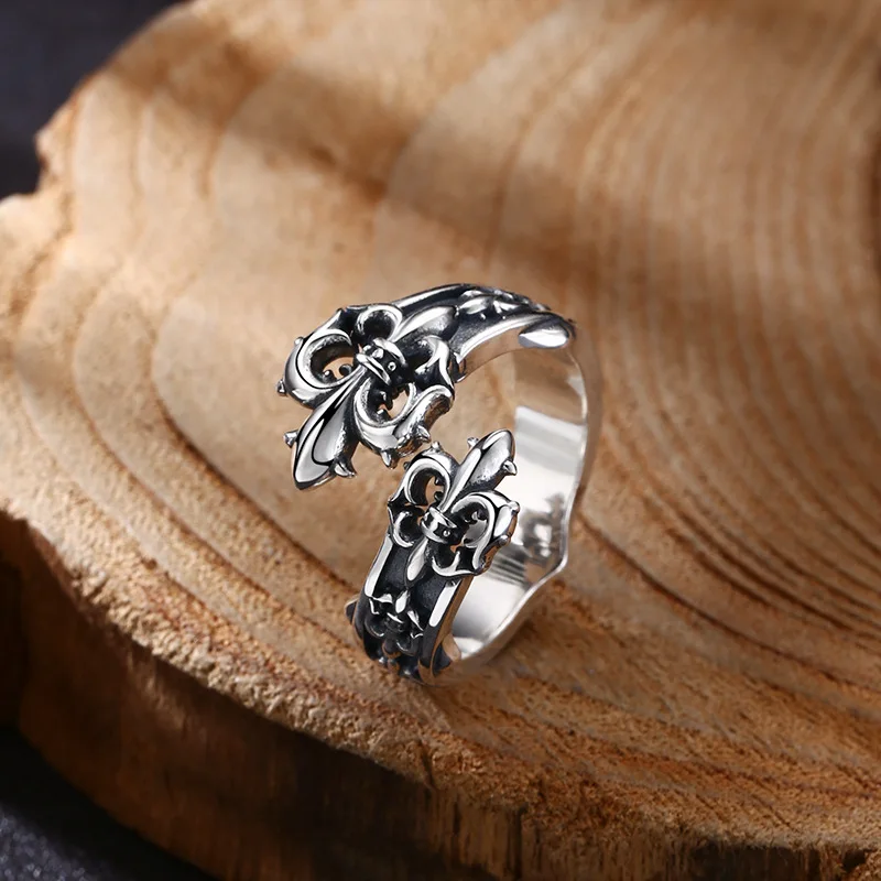 925 sterling silver ring seiko anchor ring ring opening thai silver retrotrendystylish jewelry