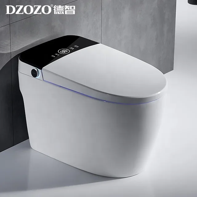 New Design Electronic Wall Hang Mounting Advance Bowl Household One Piece 220v Smart Toilet With Built In Water Tank