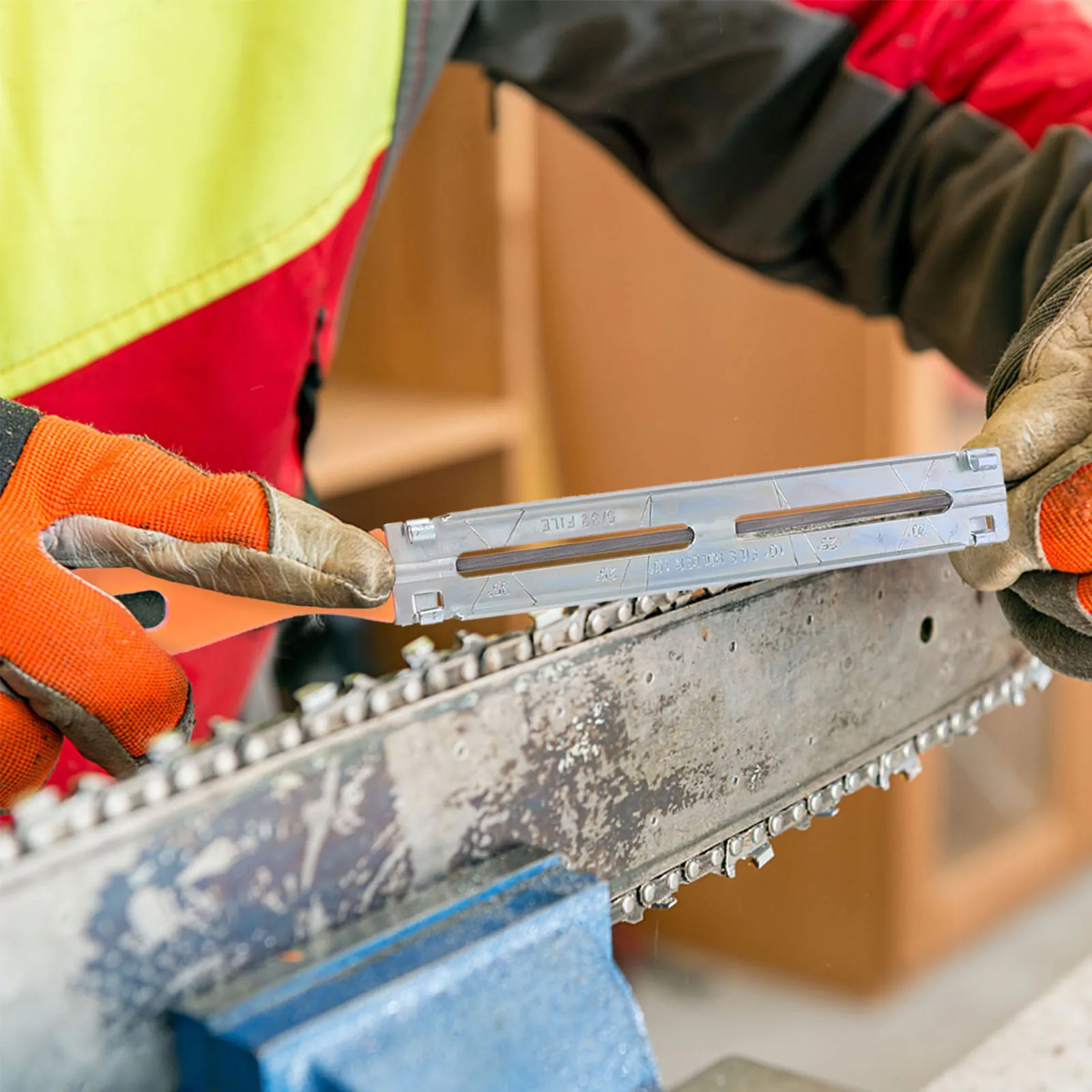 

1Set Chainsaw File Set Heavy-Duty Woodworking Sharpener Device with Comfortable Grip Sturdy Construction Fast Material Removal