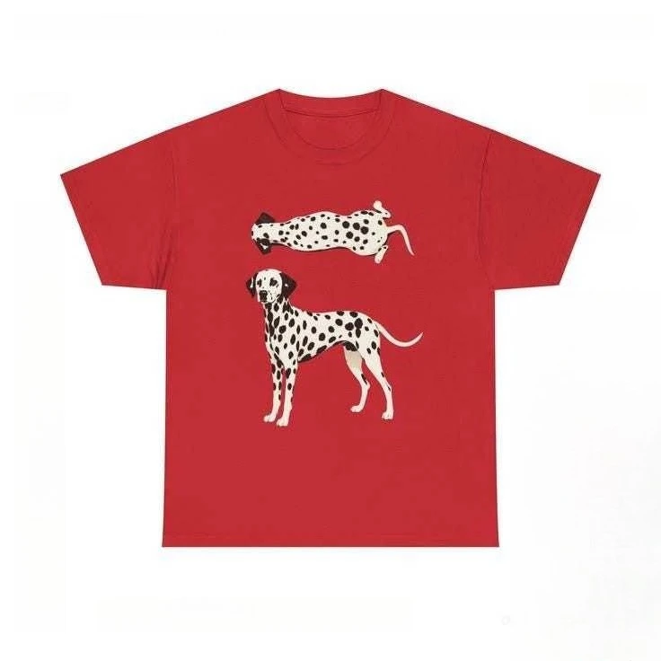 2026 Spotted Dog T-Shirt Unisex Dalmatian Breed Portrait Graphic Cotton Tee