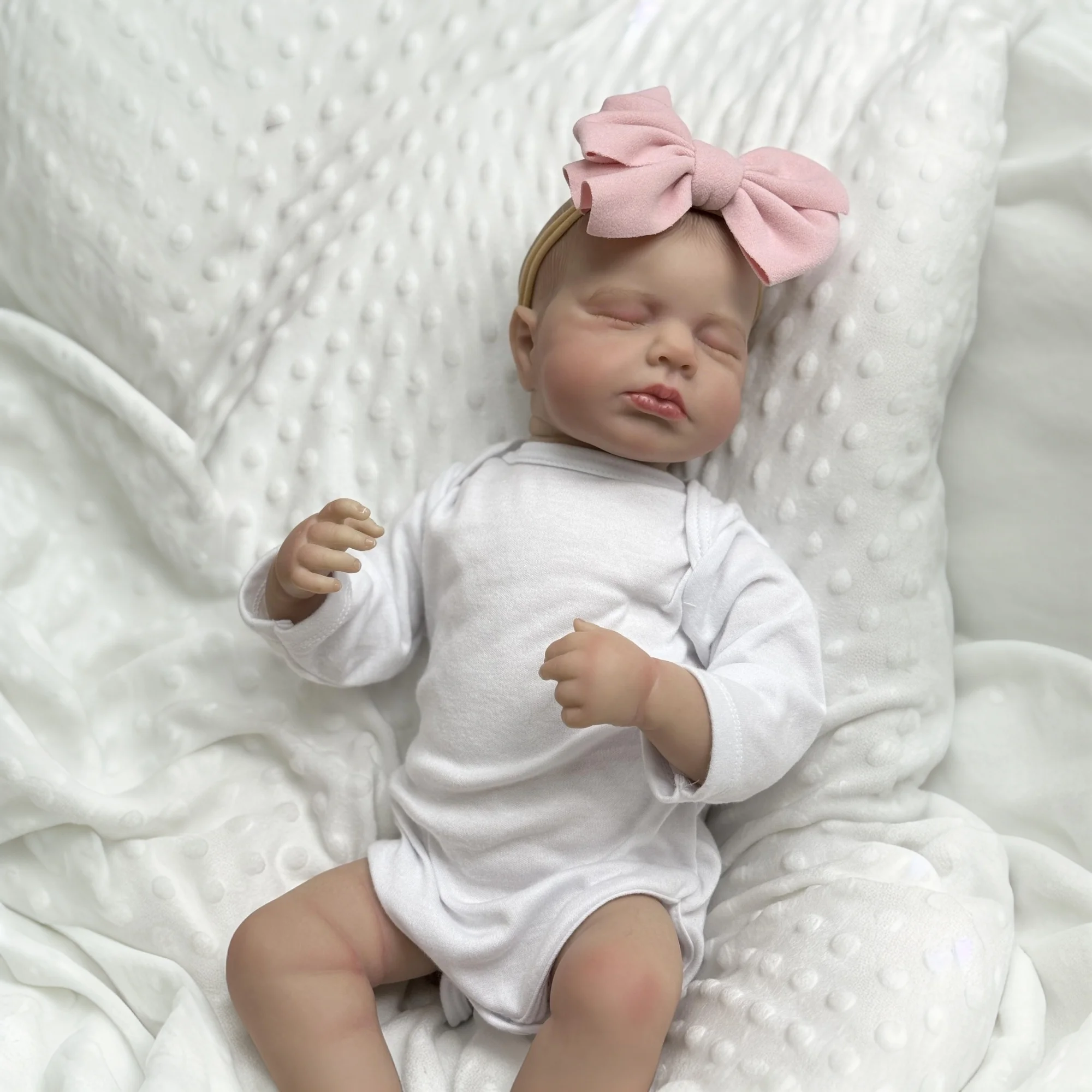 50 CM 3D-Paint With Visible Veins Vinyl Limbs Cloth Body Reborn Asleep Baby Doll Toy For Girl Handmade LouLou Art Bebe Gift