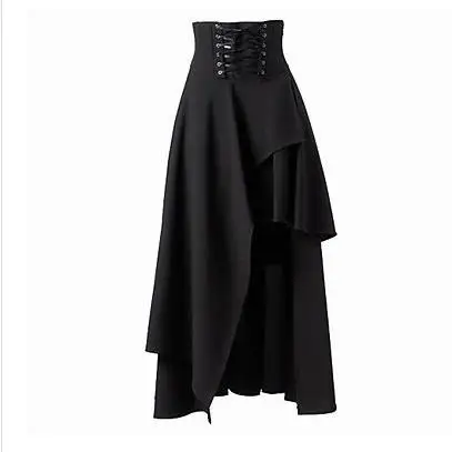 

Gothic Sle f Body Long Skirt for Women Tied Belt Asymmetrical Polyester Fiber Busin Home Wear Bat ape Spring 2025