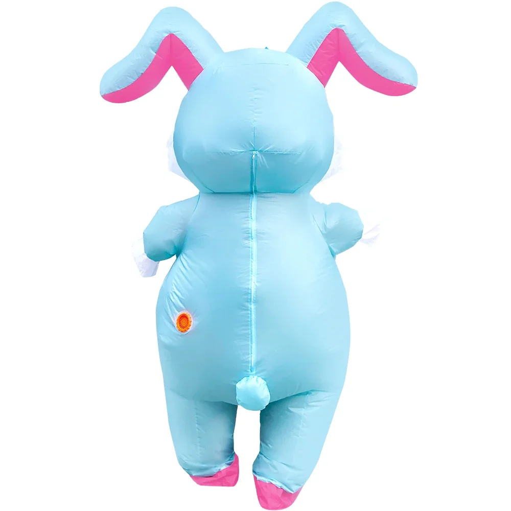 Cartoon Animal Inflatable Rabbit Costume Mascot Rabbit Suitable for Halloween Easter Carnival Party Adult Cosplay Set Props