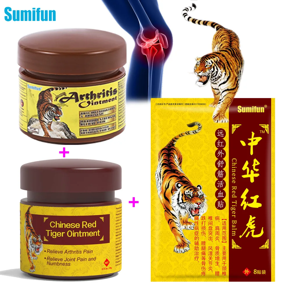 

3Types Red Tiger Analgesic Ointment Arthritis Pain Relief Cream Lumbar Joint Ache Medical Plaster Muscle Sore Massage Sticker