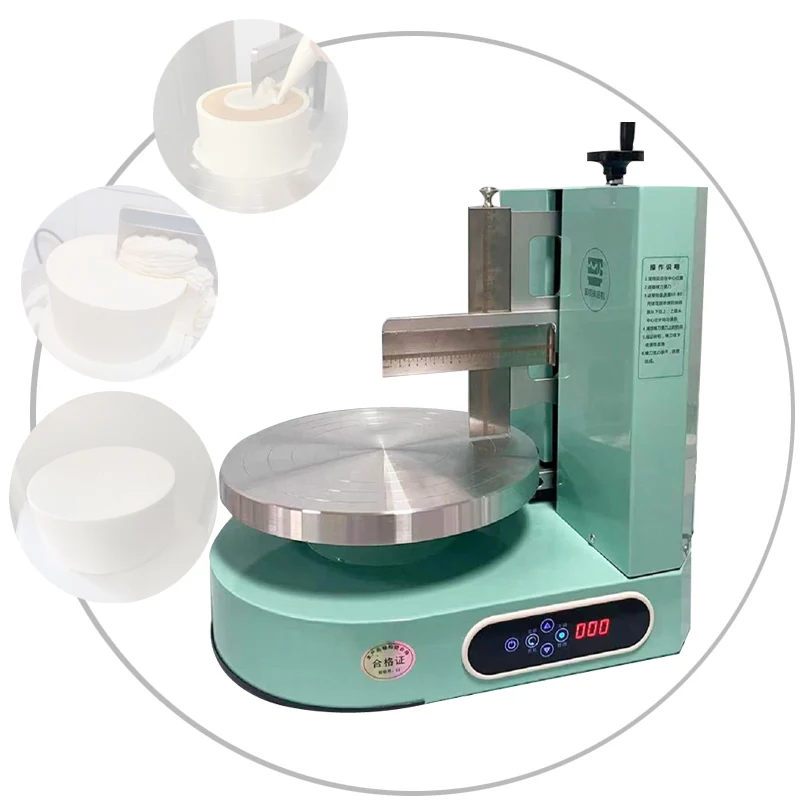 Ronde Cake Crème Verspreiden Coating Vulmachine Automatische Verjaardagstaart Verspreid Machine Cake Brood Crème Decoratie Strooier