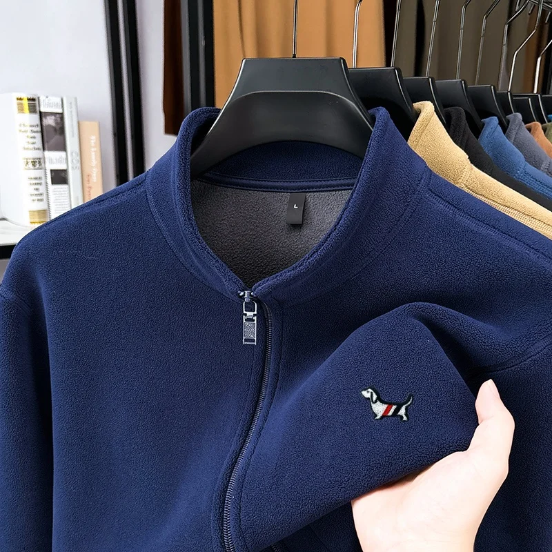 

Hot Selling Luxury Quality Men's Stand Up Collar Zipper Coat New Arrival Soft Comfortable Cartoon Print Jacket Winter Menswear