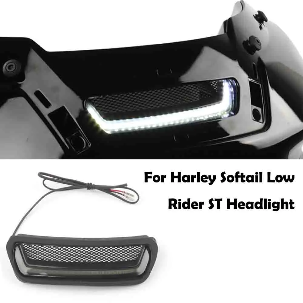 할리 소프테일 로우 라이더 ST 엘 디아블로 FXRST FXLRST 2022 2024, 오토바이 화이트 트레이서, 블랙 헤드라이트 벤트 액센트 LED, 신제품