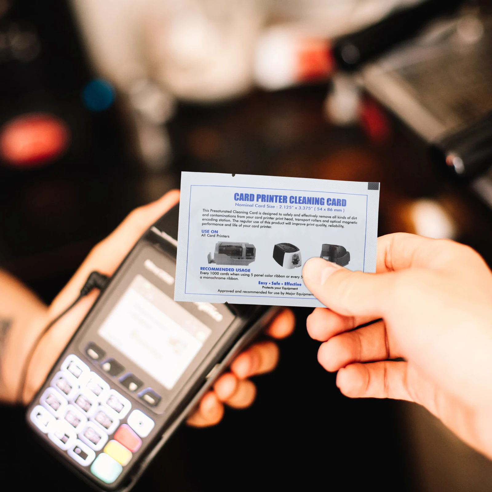 10 قطعة بطاقة التنظيف قابلة لإعادة الاستخدام لقارئ البطاقات الأنظف Pos محطة المغناطيسي رئيس إزالة الغبار المزدوج الجانب تنظيف أداة العرض #6