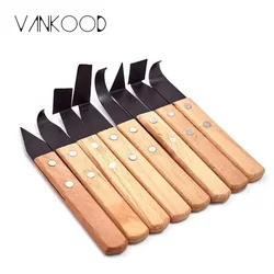 8 Pcs /Set Wooden Handle Repair Tools Stainless Steel Soft Ceramic Pottery Hand Made Diy Pottery Clay Sculpture Carving Tools