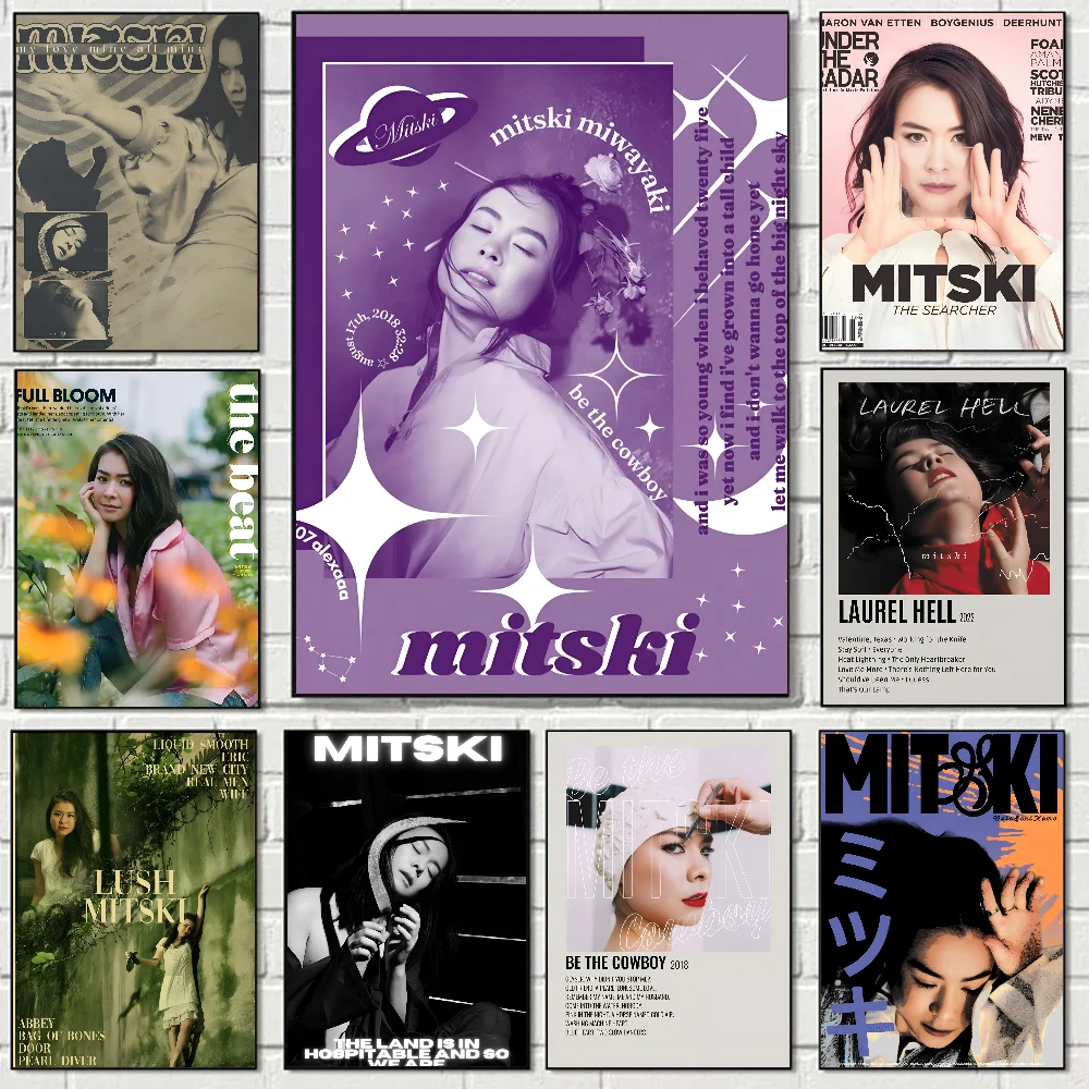 

Singer Mitski Vintage Poster Poster Paper Print Home Living Room Bedroom Entrance Bar Restaurant Cafe Art Painting Decoration