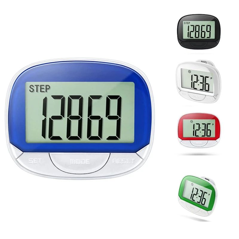 1Pcs Pedometer 3D Step Counter For Walking, Portable Step Tracker, Accurate Step Counter With Large Display