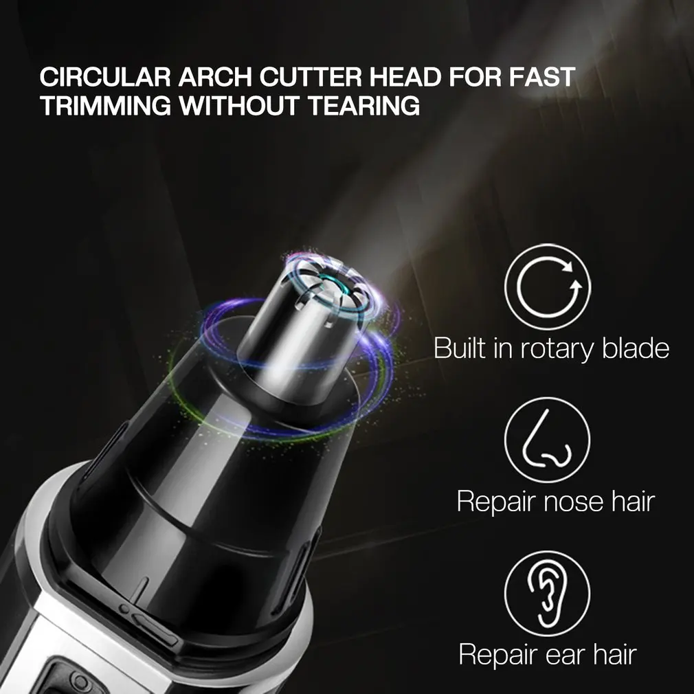 Триммер для волос в носу 4 в 1, профессиональный электрический Аккумуляторный триммер для волос в носу и ушах, бритва для личной гигиены, устройство для удаления волос