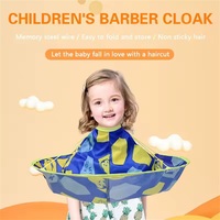 Foldable Kids Hairdressing Apron Children Colorful Hair Cutting Cape Salon Hairdresser Cloak Umbrella Cloth Barbershop Accessory