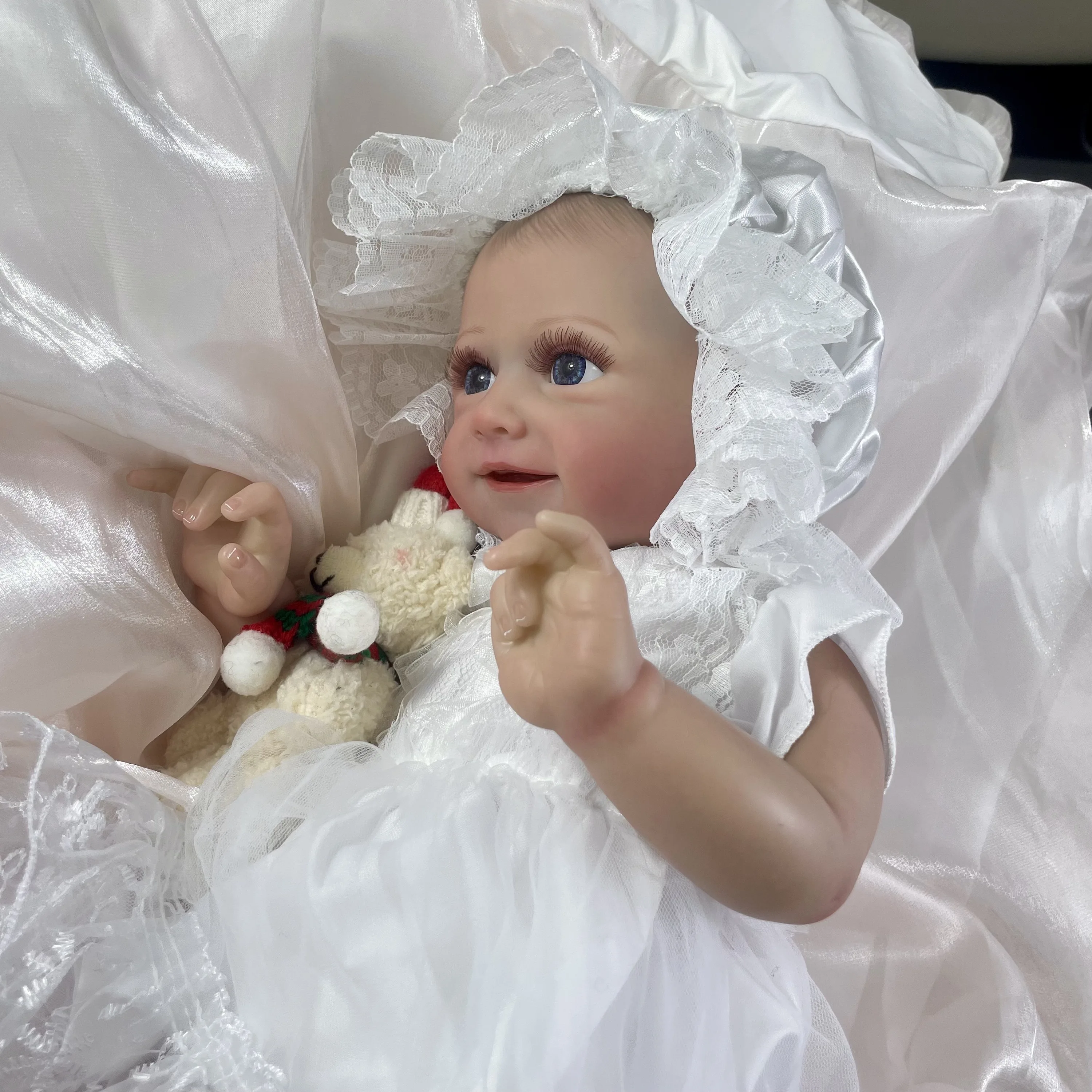 Muñeca de bebé Reborn de 20 pulgadas, Adorable niña, Petya, cuerpo de tela de vinilo de silicona, piel pintada realista, arte coleccionable, regalo de Navidad