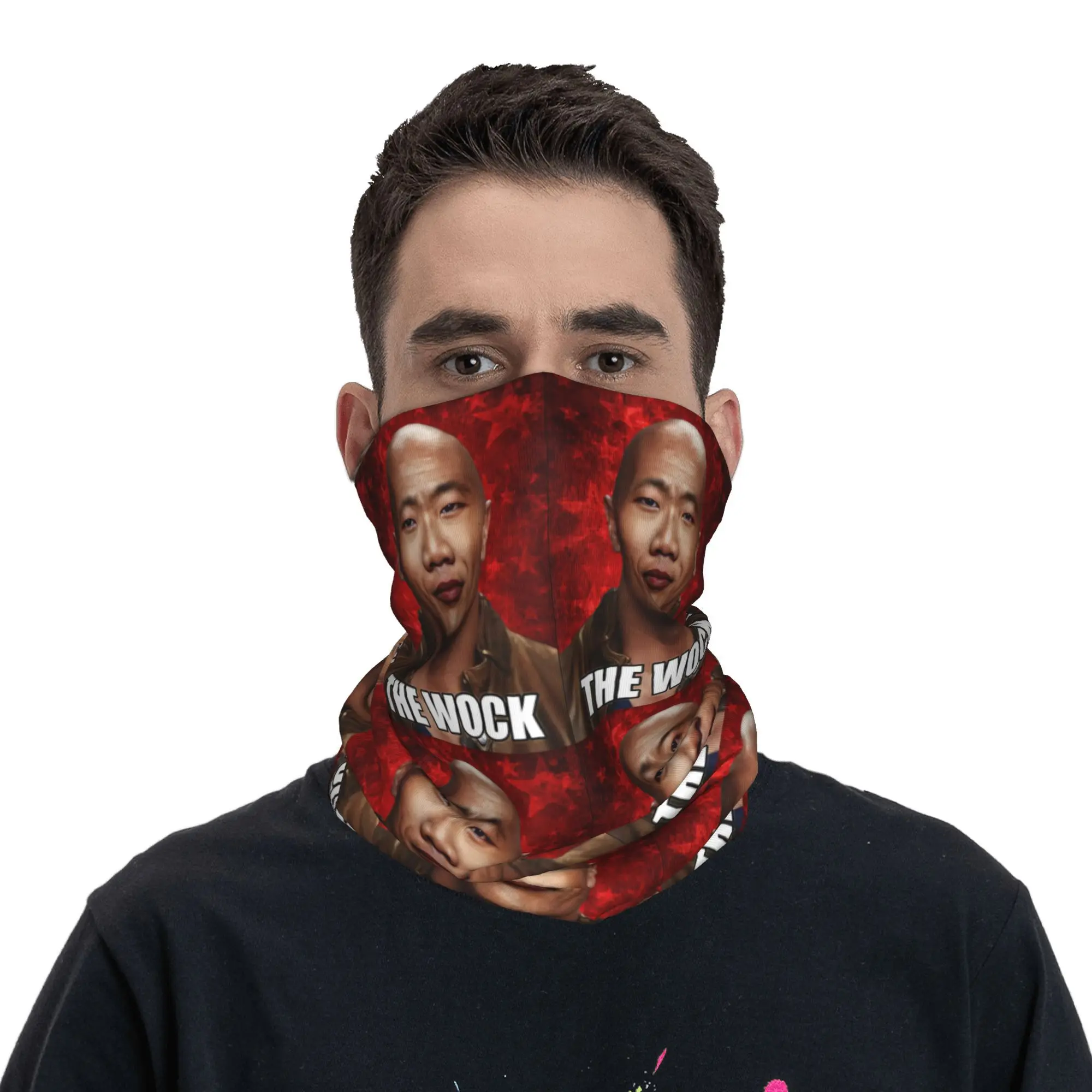 

Meme Dwayne the Wok Johnson John Xina Bing Chilling Bandana Neck Cover Маска с принтом Шарф Многофункциональная маска для лица Велоспорт Унисекс