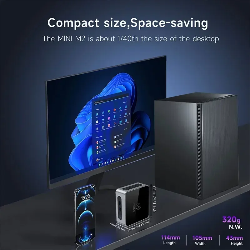 New Mini PC 16G RAM 512G SSD Octa Core Desktop Mini Pcs Gaming Computer Ultra Small Gamer Mini Pc