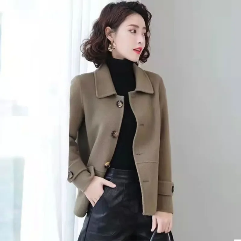 

Fashion 2024 Loose Women's Wool & Blends Coat Long Sleeve New In Hot Trendy High Quality Ladies Jackets Medium Luxury Novelty