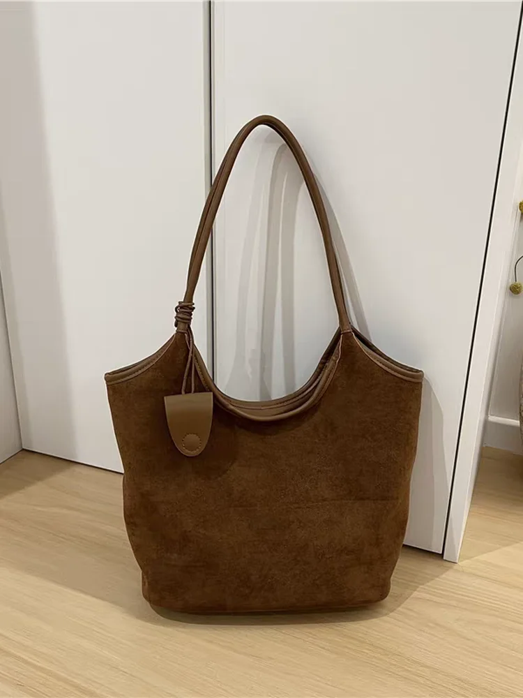 

Korean Sle Floing Tote Bag Commuter oulder Bag Retro Vintage Autumn Winter Versatile Underarm Bag Handbag for Women