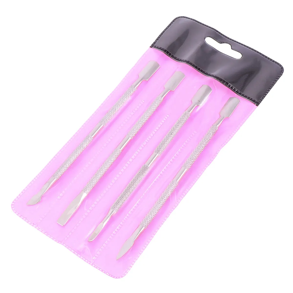 

8pcs Cuticle Pusher Scissors Remover Wooden Nail Sticks Cleaner Manicure Clip Regrowth Tools Set Salon Home Use Portable Size