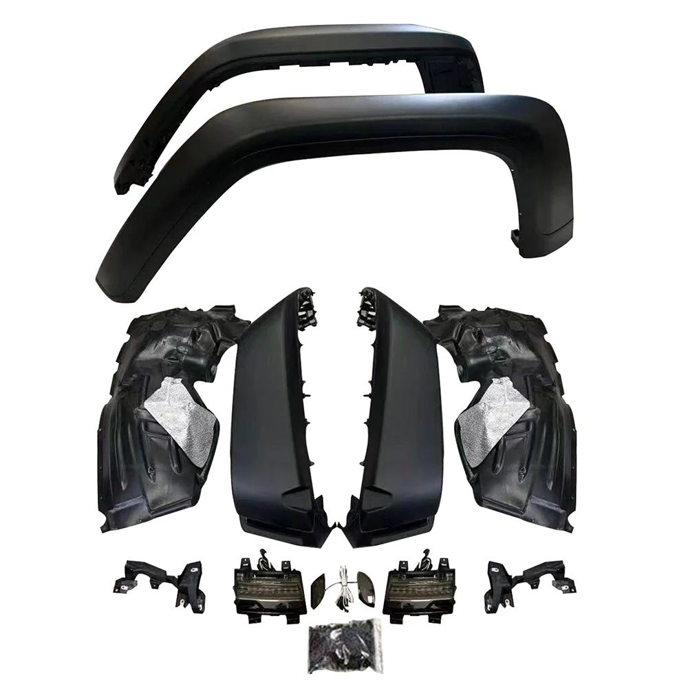 SXMA JT1015 Front/Rear High Level Mudguard Fender Flares Wheel Eyebrow Matte ABS for Jeep for Wrangler JT Gladiator 2020++ 4pcs